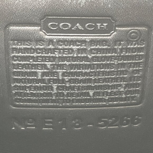 Vintage Coach Black Leather Briefcase With Adjustable Strap & Gold-Tone Hardware - Picture 9 of 14